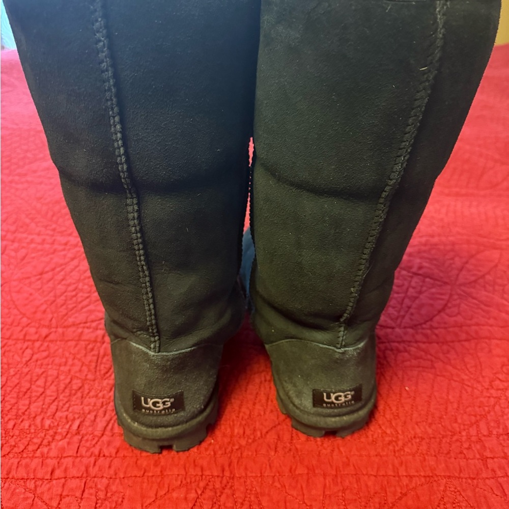 UGG Black Fur-Lined Footwear